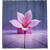 Dimensionen Gladioli: Rosa und Lila Meisterwerk Duschvorhang (Vorderseite)