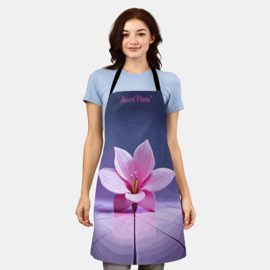 Dimensionen Gladioli: Rosa und Lila Meisterwerk Schürze (Getragen)