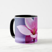 Dimensionen Gladioli: Rosa und Lila Meisterwerk Tasse (Vorderseite Links)