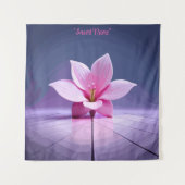 Dimensionen Gladioli: Rosa und Lila Meisterwerk Wandteppich (Vorderseite)