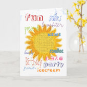 Dimensionen Sonnenschein Geburtstagskarte Karte (Gelbe Blume)