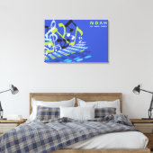 DIMENSIONSBAT Bar Mitzvah - Unterschrift an Bord Leinwanddruck (Insitu (Schlafzimmer))