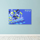 DIMENSIONSBAT Bar Mitzvah - Unterschrift an Bord Leinwanddruck (Insitu (Holzboden))