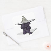 Dimitri, gebrochener Gott des Gleichgewichts Quadratischer Aufkleber (Umschlag)