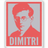 Dimitri Shostakovich Pop Art Custom Cut Vinyl Aufkleber (Vorderseite)