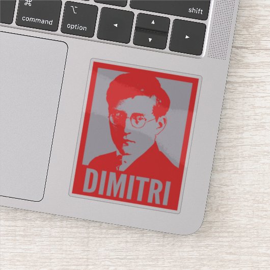 Dimitri Shostakovich Pop Art Custom Cut Vinyl Aufkleber (Detail)