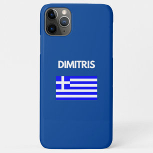 Dimitris griechischer Name mit griechischem Flagge Case-Mate iPhone Hülle