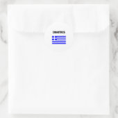 Dimitris griechischer Name mit griechischem Flagge Runder Aufkleber (Tasche)