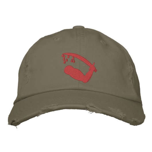 Dimmit's Goliad Flag Hat Bestickte Baseballkappe (Vorderseite)