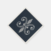 Dimond Fleur de Lis Royal  Serviette (Ecke)