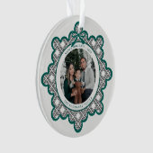 Dimond Pattern Acrylic Holiday Ornament with Photo (Vorderseite)