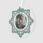 Dimond Pattern Acrylic Holiday Ornament with Photo (Vorderseite)