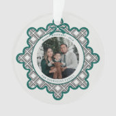 Dimond Pattern Acrylic Holiday Ornament with Photo (Vorderseite)