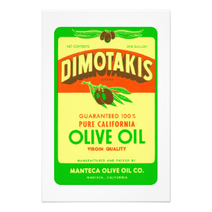 Dimotakis Family Olive Oil Co. Manteca, CA Fotodruck