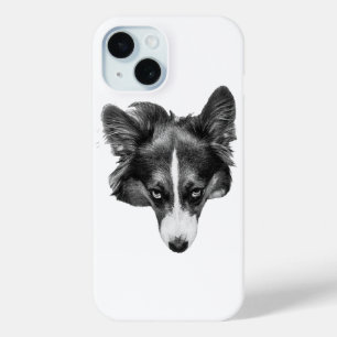 dimschattiertes Corgi-Gesicht Case-Mate iPhone Hülle