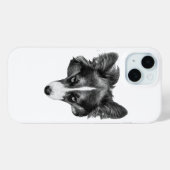 dimschattiertes Corgi-Gesicht Case-Mate iPhone Hülle (Rückseite (Horizontal))