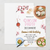Dimsum-Geburtstagseinladung Einladung (Vorne/Hinten)