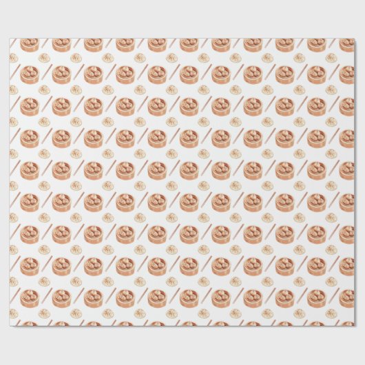 Dimsum-Wasserfarbmuster Geschenkpapier (Flach)