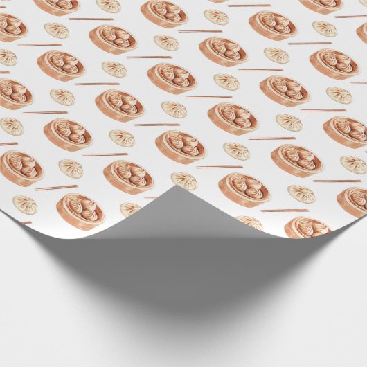 Dimsum-Wasserfarbmuster Geschenkpapier (Ecke)