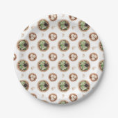 Dimsum-Wasserfarbmuster Pappteller (Vorderseite)