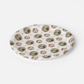 Dimsum-Wasserfarbmuster Pappteller (Schrägansicht)