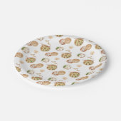 Dimsum-Wasserfarbmuster Pappteller (Schrägansicht)