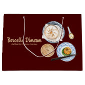 Dimsum Watercolor Große Geschenktüte (Vorderseite)