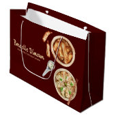 Dimsum Watercolor Große Geschenktüte (Vorderseite Schrägansicht)