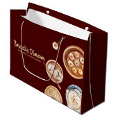 Dimsum Watercolor Große Geschenktüte (Vorderseite Schrägansicht)