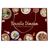Dimsum Watercolor Große Geschenktüte (Vorderseite)