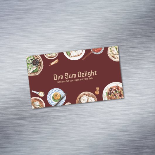 Dimsum Watercolor Magnetische Visitenkarte (Beispiel)