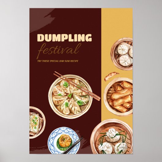 Dimsum Watercolor Poster (Vorne)
