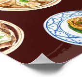 Dimsum Watercolor Poster (Ecke)