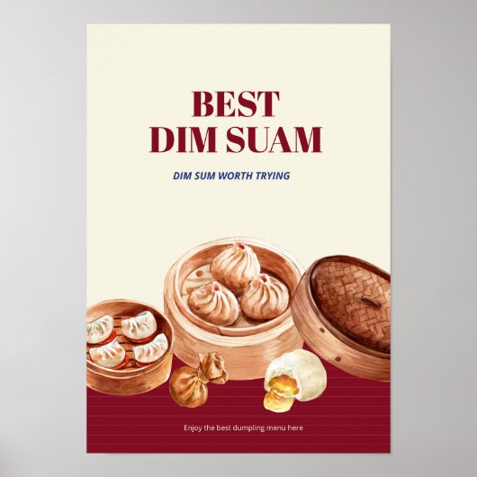 Dimsum Watercolor Poster (Vorne)