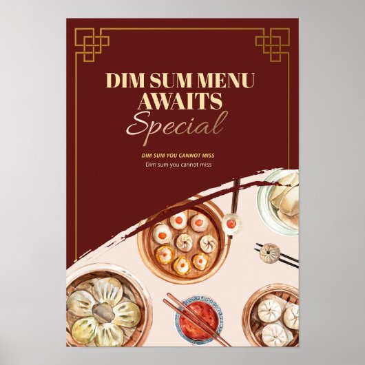 Dimsum Watercolor Poster (Vorne)
