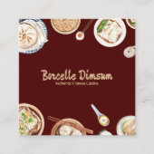 Dimsum Watercolor Quadratische Visitenkarte (Vorderseite)