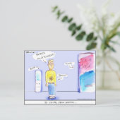 Dimwitz Comic "Wenn Sie aus Boston sind" Postkarte (Stehend Vorderseite)