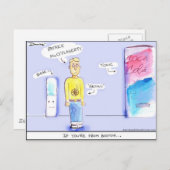 Dimwitz Comic "Wenn Sie aus Boston sind" Postkarte (Vorne/Hinten)