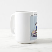 Dimwitz Comicenunicycle-Massage-Kaffee-Tasse Kaffeetasse (Vorderseite Links)