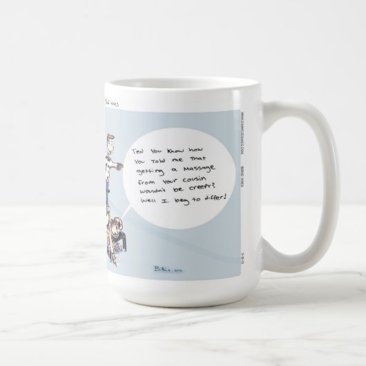 Dimwitz Comicenunicycle-Massage-Kaffee-Tasse Kaffeetasse (Rechts)