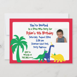 Din0-mite Birthday Einladung