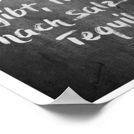 DIN A4 Poster "Zitrone - Tequila" (Ecke)