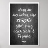 DIN A4 Poster "Zitrone - Tequila" (Vorne)