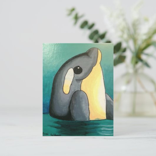 Dina-Dolphin-Postkarte Postkarte (Stehend Vorderseite)