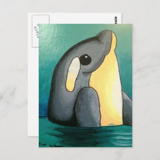 Dina-Dolphin-Postkarte Postkarte (Vorne/Hinten)