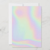 DINA Holographic Space Cowgirl Junggeselinnen-Absc Einladung (Rückseite)