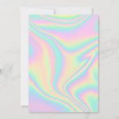 DINA Holographic Space Cowgirl Junggeselinnen-Absc Einladung (Rückseite)