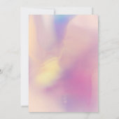 DINA Holographic Space Cowgirl Junggeselinnen-Absc Einladung (Rückseite)