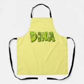 Dina Name Kiwi Design Küchenschürze Schürze (Vorderseite)