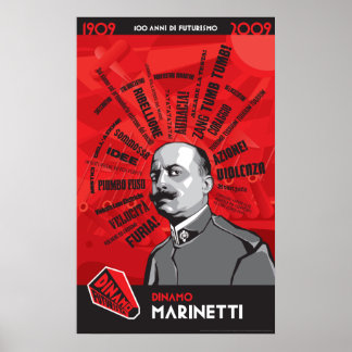 Dinamo Futurista Marinetti Zang Tumb Poster
